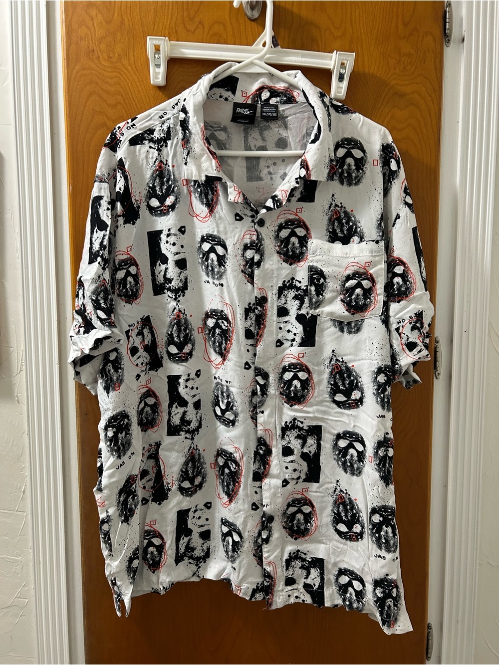 Friday the 13th Graphic  Short-Sleeve Button-Up Shirt -